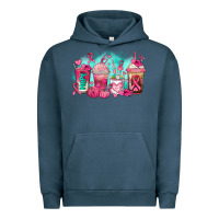 Pigment Midnight Navy breast cancer  coffee cups Urban Hoodie - AdoDesignShop