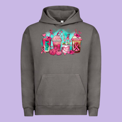 Breast Cancer  Coffee Cups Urban Hoodie Designed By Adodesignshop