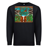 Black whild child longhorn  cactus cowhide Premium Sweatshirt - Artiststas