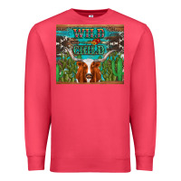 Cardinal whild child longhorn  cactus cowhide Premium Sweatshirt - Artiststas