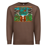 Chestnut whild child longhorn  cactus cowhide Premium Sweatshirt - Artiststas