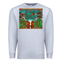 Heather Grey whild child longhorn  cactus cowhide Premium Sweatshirt - Artiststas