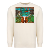Sandshell whild child longhorn  cactus cowhide Premium Sweatshirt - Artiststas