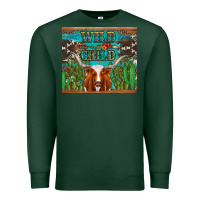 Sports Green whild child longhorn  cactus cowhide Premium Sweatshirt - Artiststas