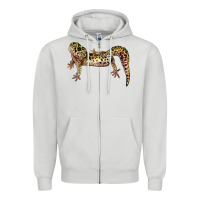 Dove Grey Gecko Lizard Illustrations Zipper Hoodie - LillyAllenDesigns
