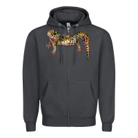 Smoke Gecko Lizard Illustrations Zipper Hoodie - LillyAllenDesigns