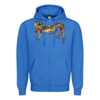 True Royal Gecko Lizard Illustrations Zipper Hoodie - LillyAllenDesigns