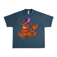 Midnight Navy mardi gras crawfish Urban Heavy Tee - CowGirlArtShop