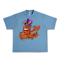 Pebble Blue mardi gras crawfish Urban Heavy Tee - CowGirlArtShop