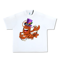 White mardi gras crawfish Urban Heavy Tee - CowGirlArtShop