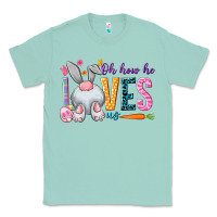 Seafoam Oh how he loves us Classic Tee - NancyCooperArtShop