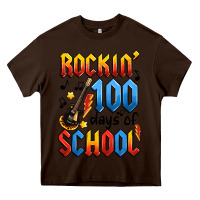 Chocolate Brown rockin' 100 days of school Heavy Core Tee - Artiststas