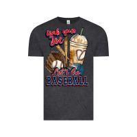 Vintage Black Grab your joe lets go baseball Vintage Tee - HowdyJamesFarm
