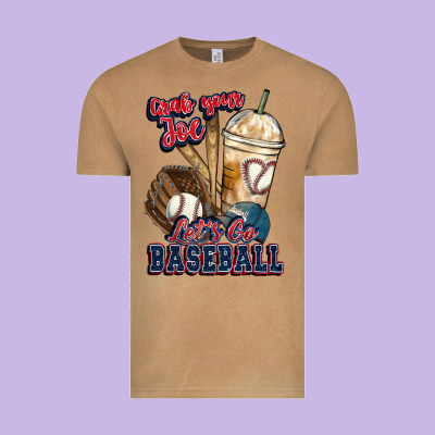 Grab Your Joe Lets Go Baseball Vintage Tee Designed By Howdyjamesfarm
