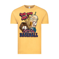 Vintage Mustard Grab your joe lets go baseball Vintage Tee - HowdyJamesFarm