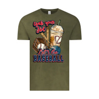 Vintage Olive Grab your joe lets go baseball Vintage Tee - HowdyJamesFarm