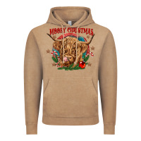 Vintage Coffee mooey christmas Vintage Hoodie - CowGirlArtShop