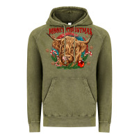 Vintage Olive mooey christmas Vintage Hoodie - CowGirlArtShop