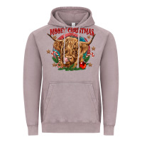 Vintage Zinc mooey christmas Vintage Hoodie - CowGirlArtShop