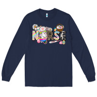 Navy Easter Nurse  Easter Day Long Sleeve Tee - CowGirlArtShop