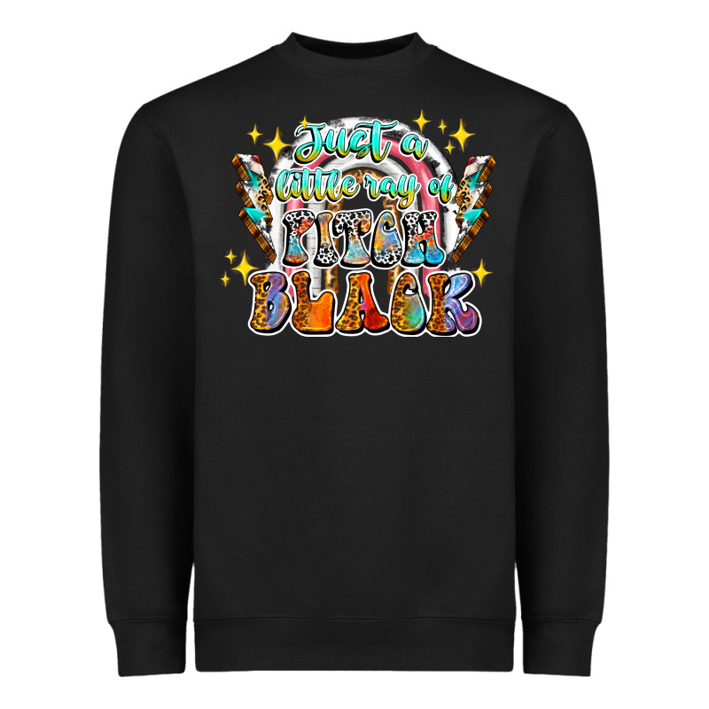 Just A Little Ray Of Pitch Black Heavyweight Sweatshirt by CowhideDigitalArt | Teevron