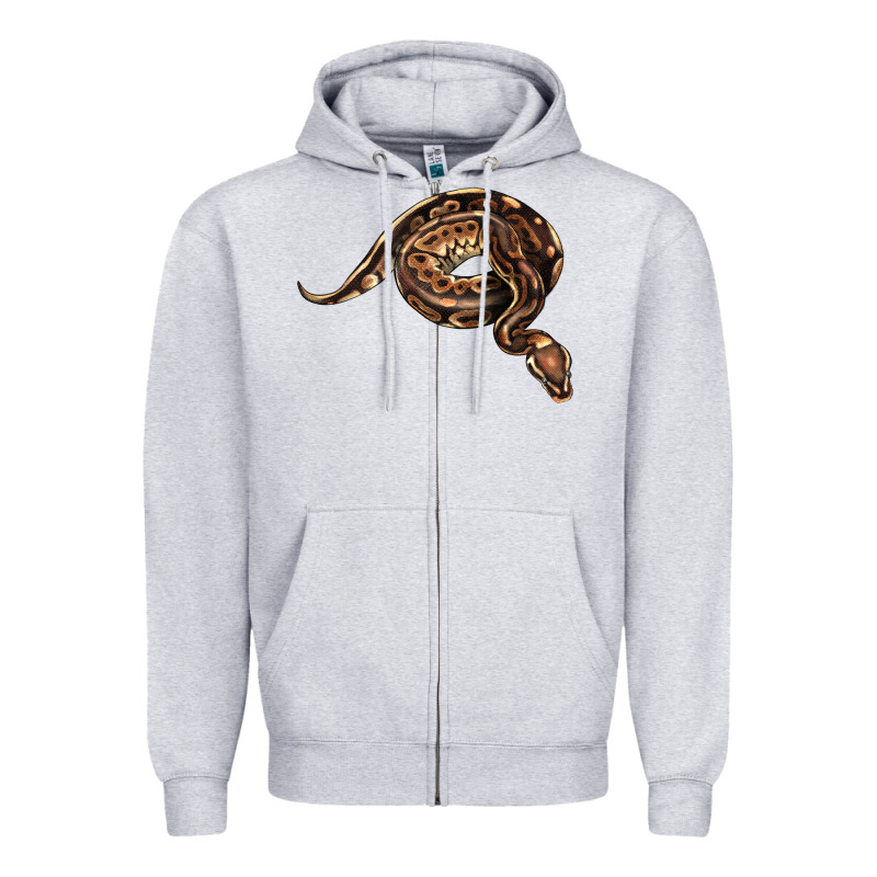 Royal Ball Python Illustrations Zipper Hoodie by LillyAllenDesigns | Teevron