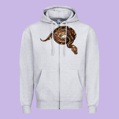 Royal Ball Python Illustrations Zipper Hoodie Designed By Lillyallendesigns