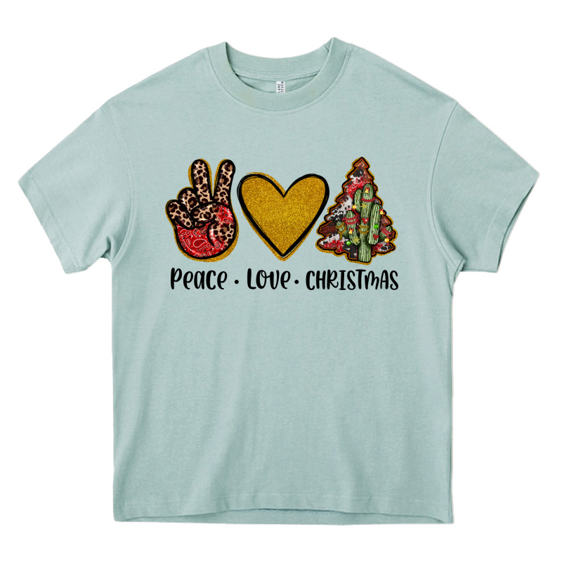 Peace Love Christmas Heavy Core Tee by JahusDesignShop | Teevron
