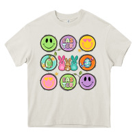 Cream easter day smiley faces Heavy Core Tee - Artiststas