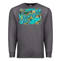 Charcoal Heather gemstone cowhide glitter background Premium Sweatshirt - Artiststas