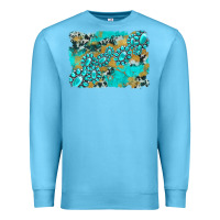 Ocean Blue gemstone cowhide glitter background Premium Sweatshirt - Artiststas