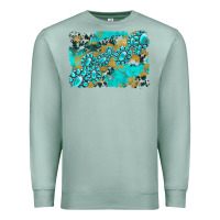 Seafoam gemstone cowhide glitter background Premium Sweatshirt - Artiststas