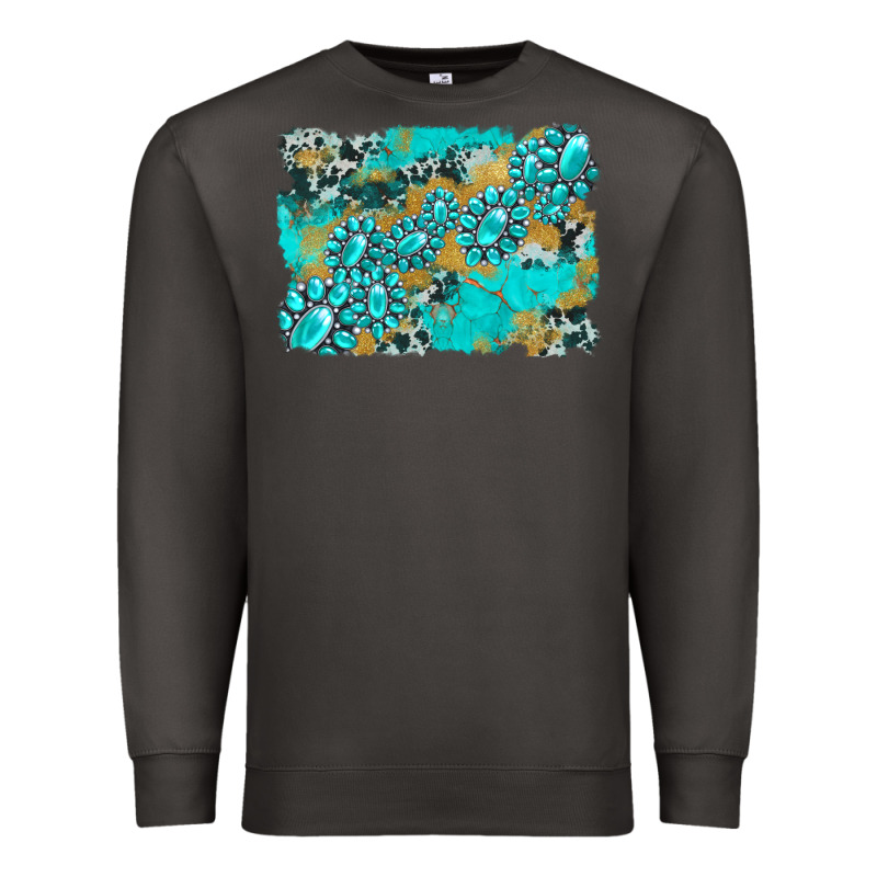 Gemstone Cowhide Glitter Background Premium Sweatshirt by Artiststas | Teevron