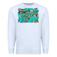 White gemstone cowhide glitter background Premium Sweatshirt - Artiststas