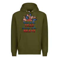 Army Green home of the free because of the brave Premium Hoodie - BundleAndBundleShop