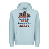 Blue Mist home of the free because of the brave Premium Hoodie - BundleAndBundleShop