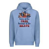 Colony Blue home of the free because of the brave Premium Hoodie - BundleAndBundleShop