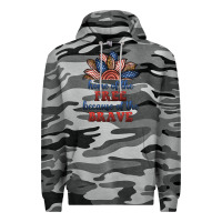 Slate Camo home of the free because of the brave Premium Hoodie - BundleAndBundleShop
