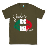 Army Green GGT Travel Souvenir Style SINALOA MX Flag Lips Classic Tee - trangStudio