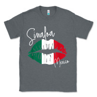Charcoal Heather GGT Travel Souvenir Style SINALOA MX Flag Lips Classic Tee - trangStudio