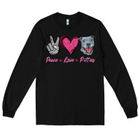 Black Peace Love Pitties Long Sleeve Tee - Jasminsmagicworld