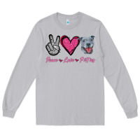 Moon Dust Peace Love Pitties Long Sleeve Tee - Jasminsmagicworld