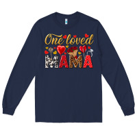 Navy One loved mama valentines day Long Sleeve Tee - HowdyJamesFarm