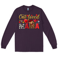Plum One loved mama valentines day Long Sleeve Tee - HowdyJamesFarm