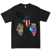 Black Im in a Fishing State of Mind Illinois Premium Tee - Bettercallsaul