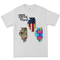 Dove Grey Im in a Fishing State of Mind Illinois Premium Tee - Bettercallsaul