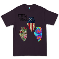 Plum Im in a Fishing State of Mind Illinois Premium Tee - Bettercallsaul
