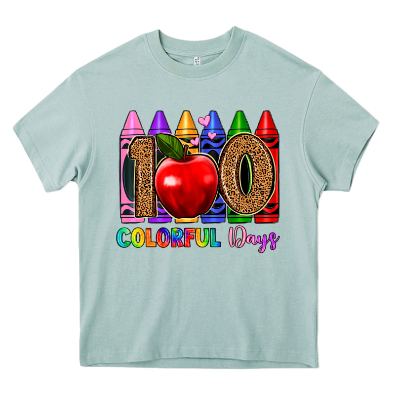 100 Colorful Day S Heavy Core Tee by Artiststas | Teevron