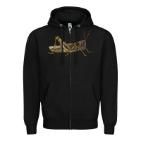 Black Grasshopper Zipper Hoodie - LillyAllenDesigns