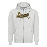 Dove Grey Grasshopper Zipper Hoodie - LillyAllenDesigns
